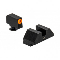 Night Fision Accur8 Perfect Dot Night Sight Set for GLOCK 42/43 Square Notch Orange/BlackTrit