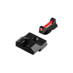 Truglo Fiber Optic PRO Black Rear Sight Red Front for Glock