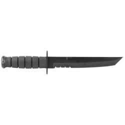 KA-BAR Fixed Knife Black Blade 8" Tanto Point Black Kraton G Handle