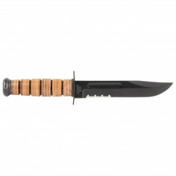 KA-BAR US Army Fixed Knife Black Blade 7" Brown Handle