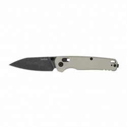 Kershaw Bel Air Folding Knife Silver Blackwash Blade 3" Bright Nickel Handle