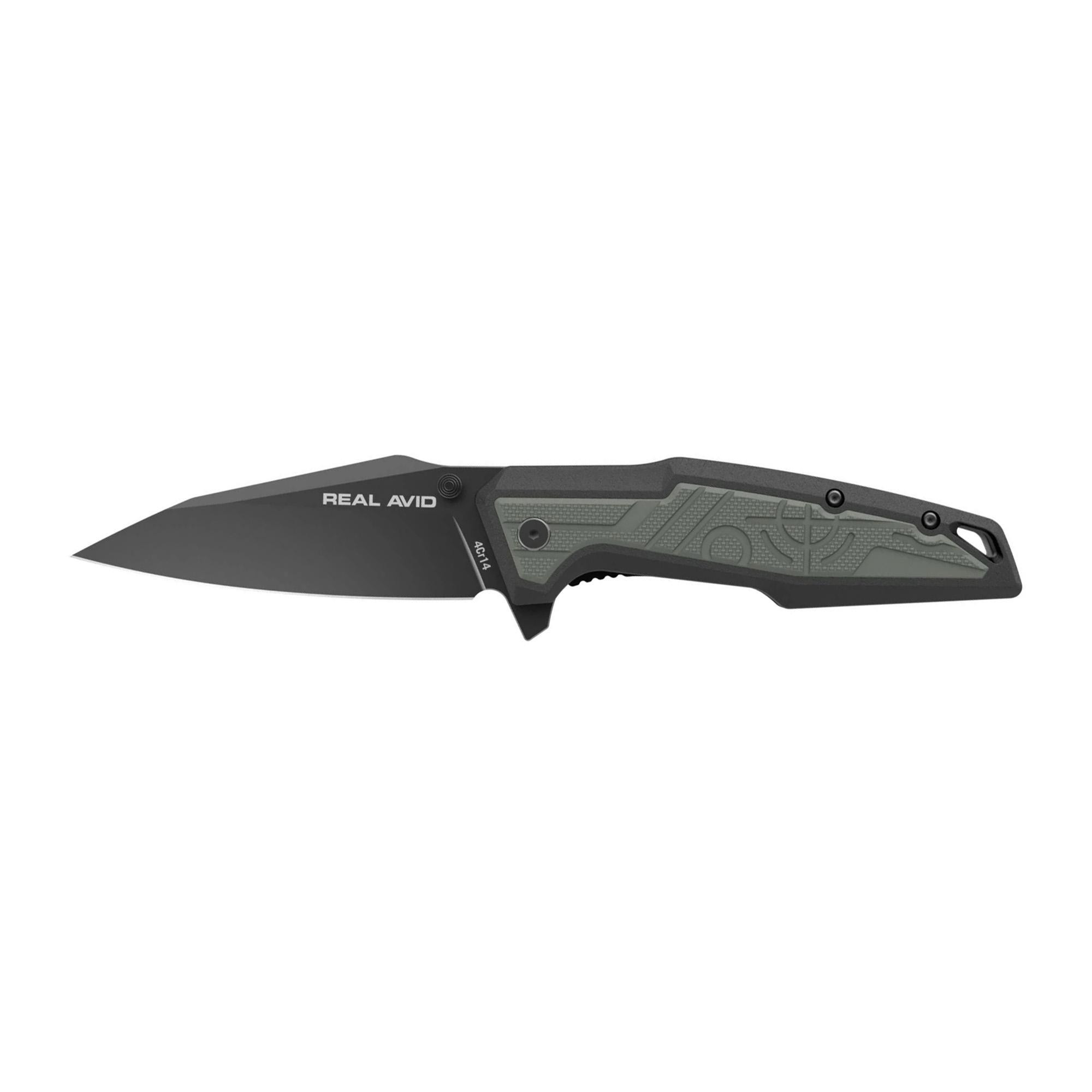 Real Avid RAV-1 Folding Knife Black Blade 3.25" Green/Black Handle