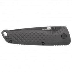 SOG Adventurer Folding Knife Black Blade 3" Black Handle