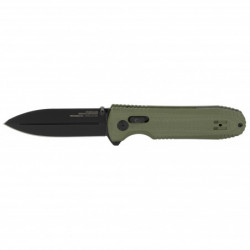 SOG Pentagon XR Folding Knife Black Blade 3.6" OD Green Handle