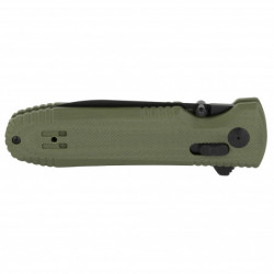 SOG Pentagon XR Folding Knife Black Blade 3.6" OD Green Handle