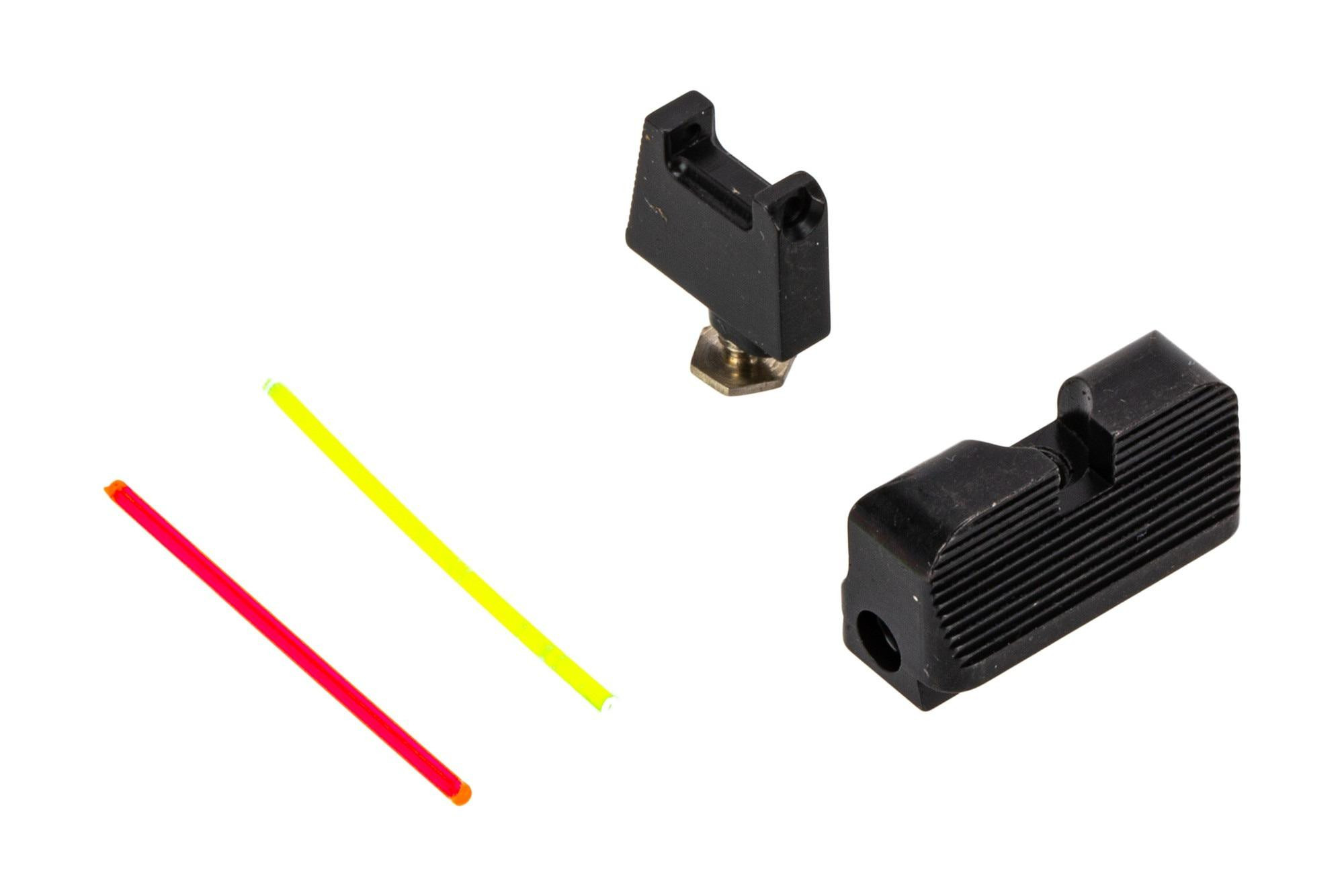 TTI Ultimate Fiber Optic Sight Set for Glock MOS Co-Witness Height