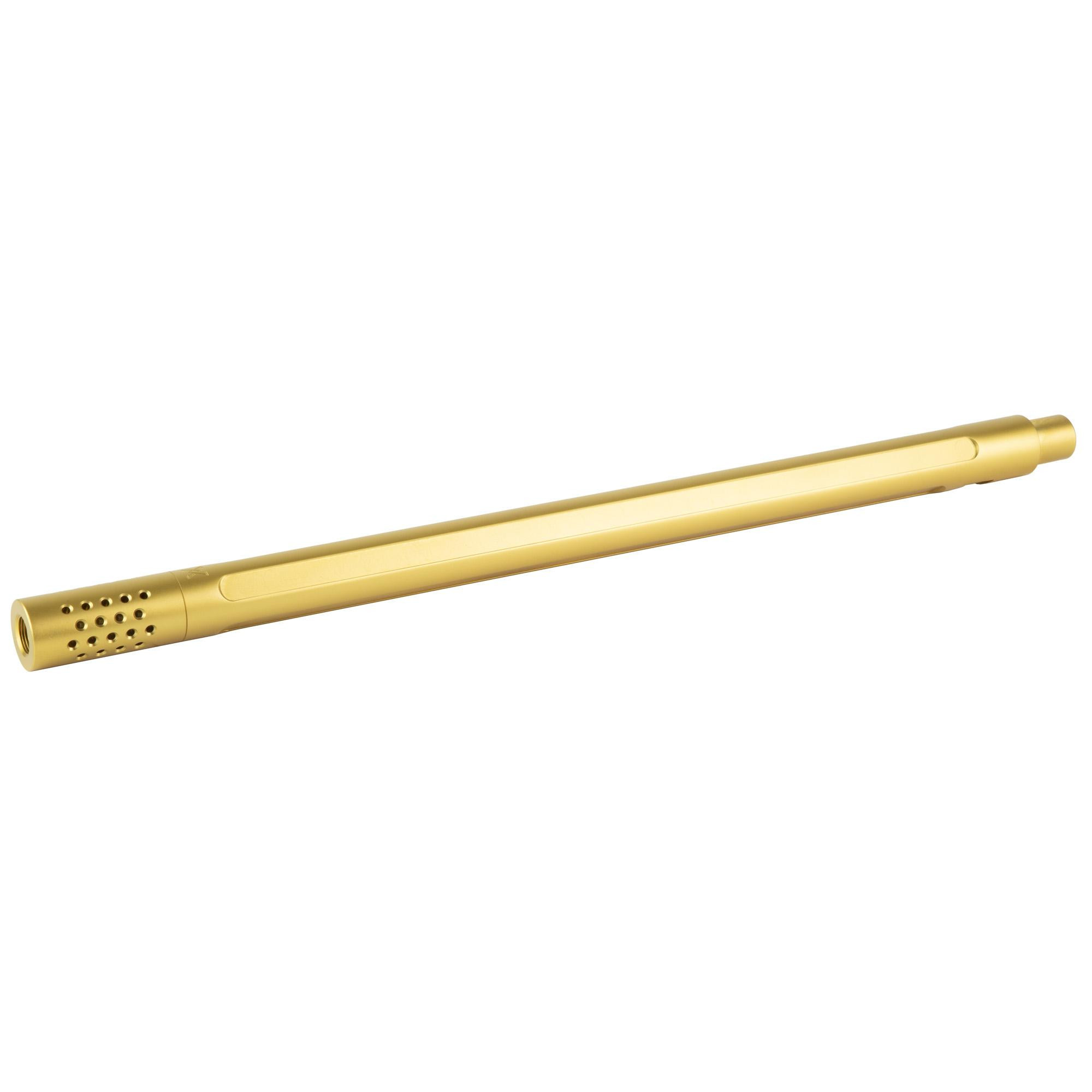 True Rimfire Barrel 16" Fluted Bull Profile Threaded Ruger 10/22 Titanium Nitride Gold