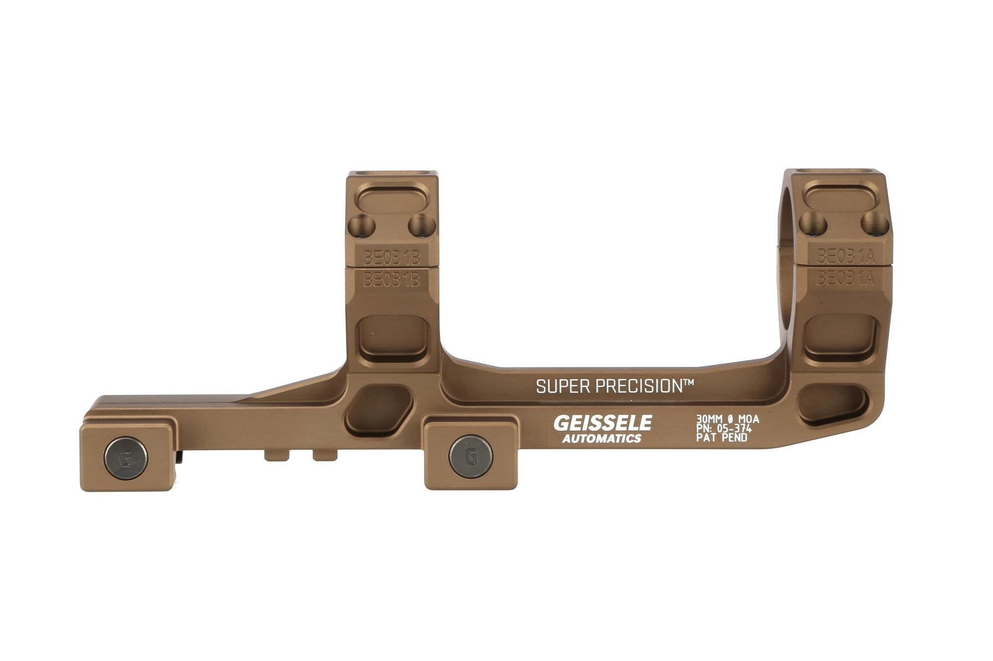 Geissele Automatics AR-15 Super Precision Hyper Extended 30mm Scope Mount Desert Dirt