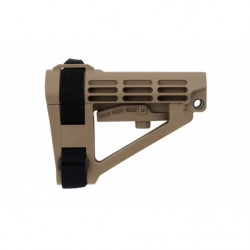 SB Tactical SBA4 Pistol Stabilizing Brace Flat Dark Earth No Receiver Extension