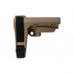 SB Tactical SBA3 AR Pistol Stabilizing Brace Flat Dark Earth No Receiver Extension