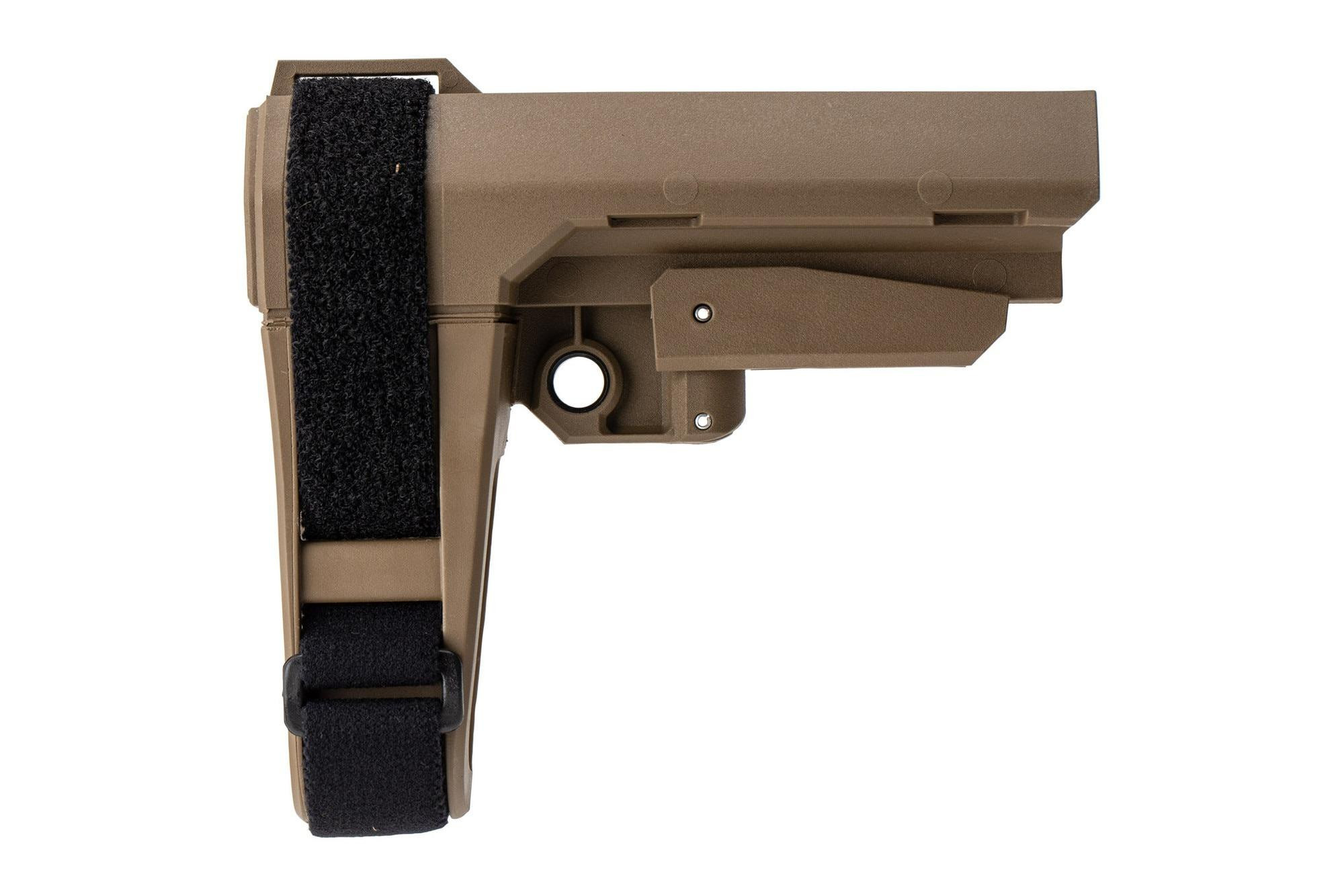 SB Tactical SBA3 AR Pistol Stabilizing Brace Flat Dark Earth No Receiver Extension