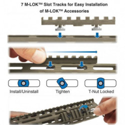 UTG PRO AR-15 Super Slim Free Floating Rail 15"